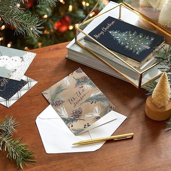 Rustic‎ Christmas Card Assortment 24 Cards and Envelopes Holiday - Picture 6 of 6